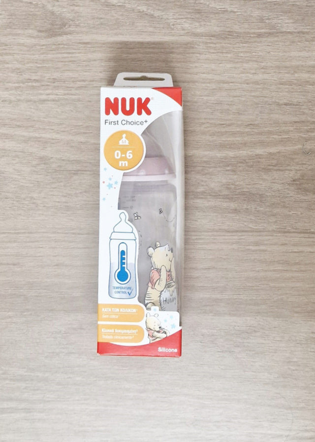 NUK First Choice Plus Baby Bottle 300ml - Winnie the Pooh Pink